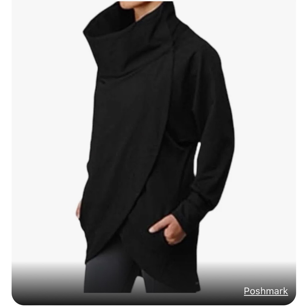 SOLD OUT Lululemon Cocoon Wrap Sweatshirt Jacket in Black size 10 Rare